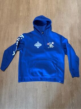 Los Angeles Dodgers x Murakami Back 2 Back Championship Fanatics Hoodie XL Blue